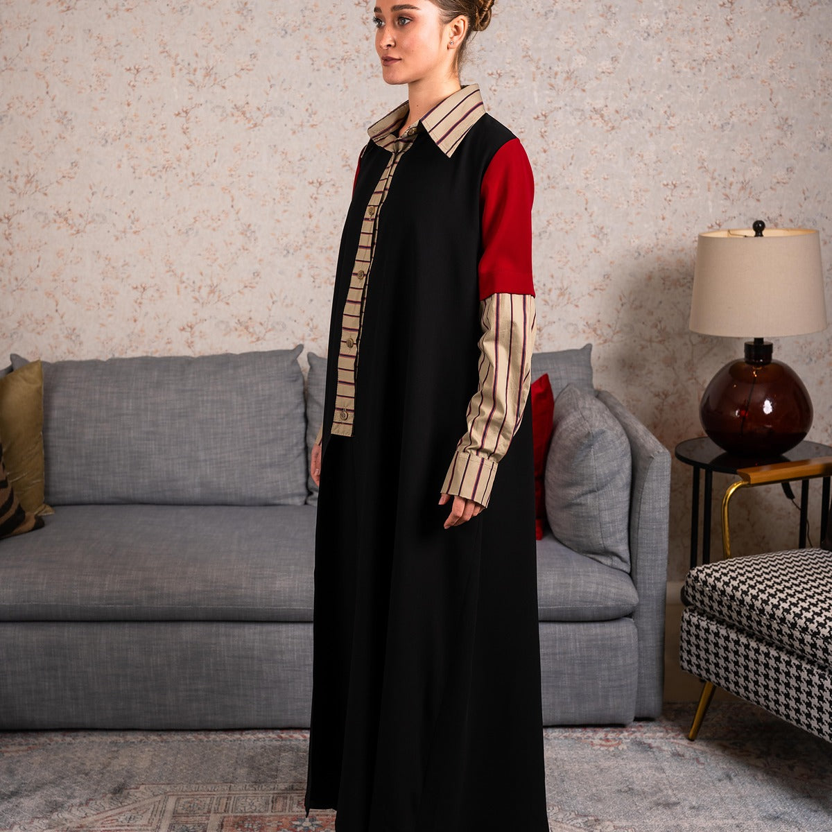 Shirt red Abaya