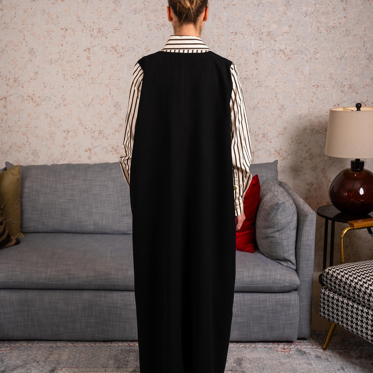 Stripe Brown shirt Abaya